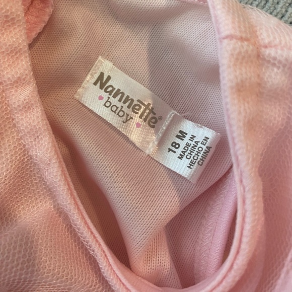 💙3 for $15 NWOT Nanette baby pink rose dress 18M - Picture 3 of 3
